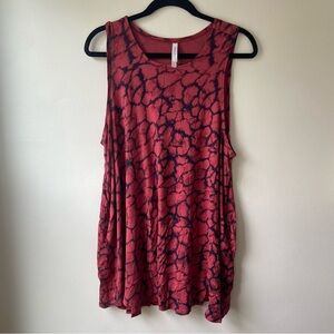 Red and Black Sleeveless Women's Mini Dress